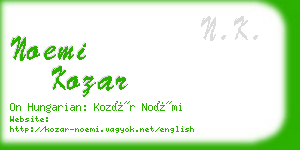 noemi kozar business card